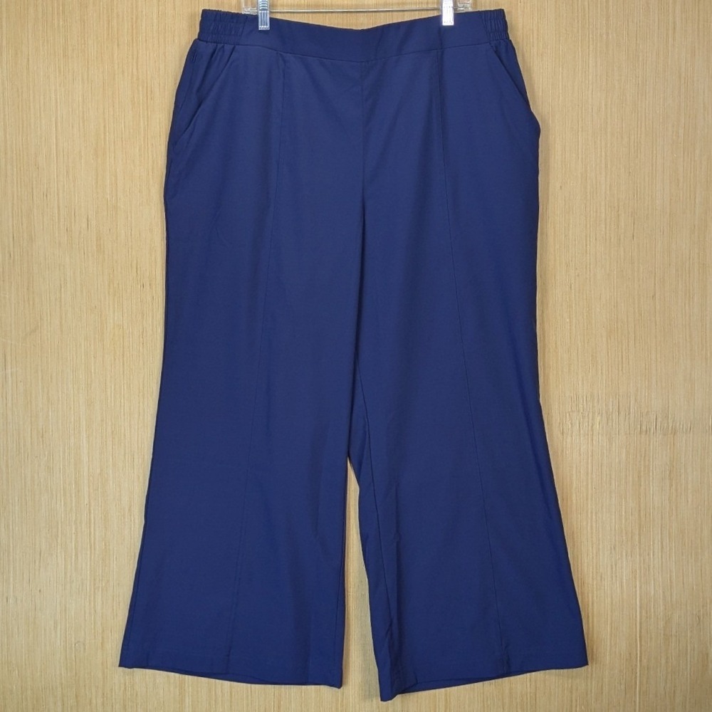 Women's Wide-Leg Navy Pants